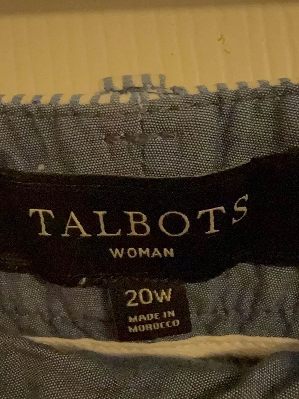 Talbots Blue and White Striped Seersucker Bermuda Shorts